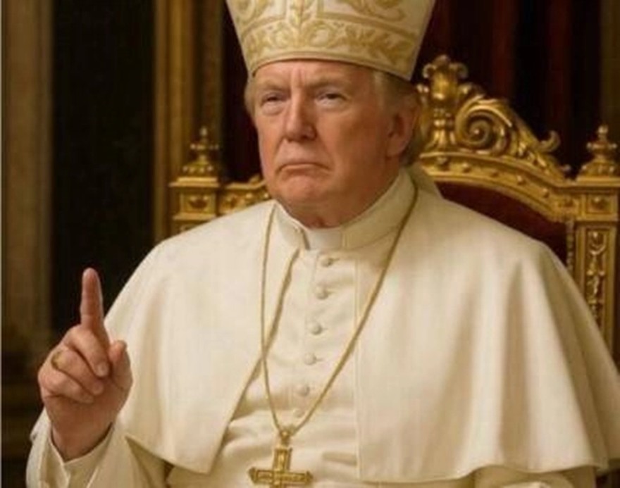 Donald Trump si veste da Papa, foto sui social della Casa Bianca