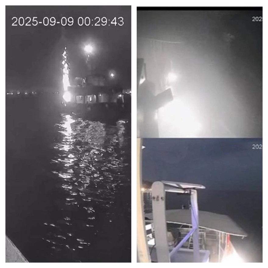 Flotilla verso Gaza, una barca colpita da un drone